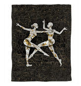 Elegant duvet cover featuring a feminine dance motion design.